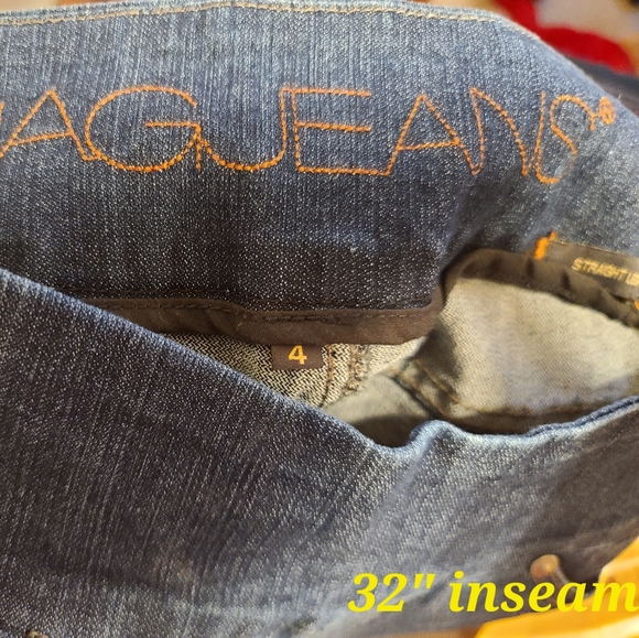 JAG Peri Straight Women's Size 4 Pull on Anchor Blue 32" inseam denim jeans - Picture 11 of 11